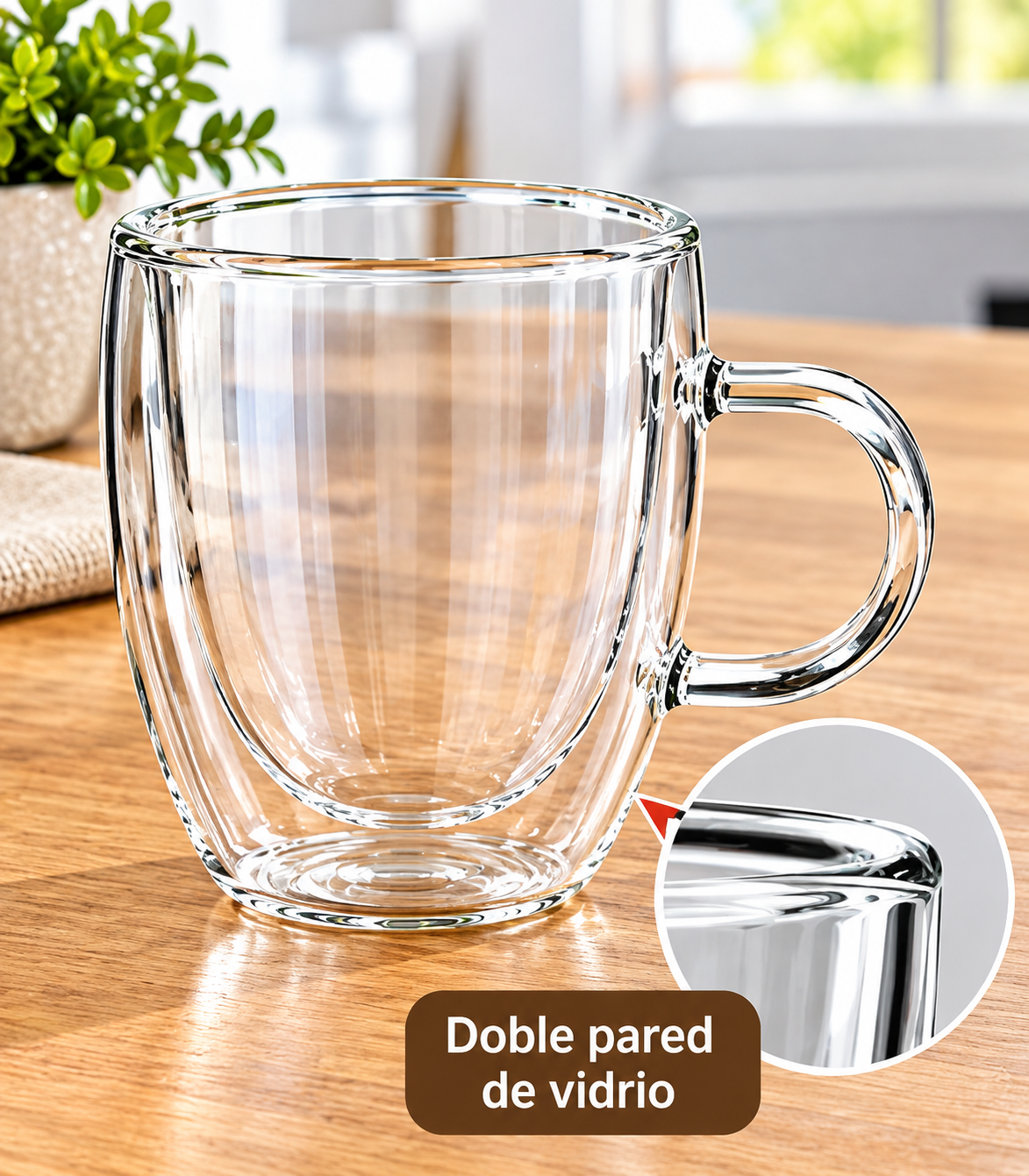 Taza espresso de vidrio de doble pared 100 ml