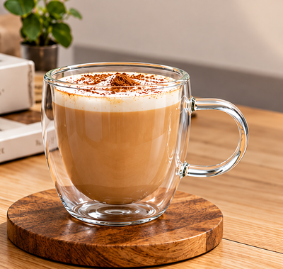 Taza espresso de vidrio de doble pared 100 ml