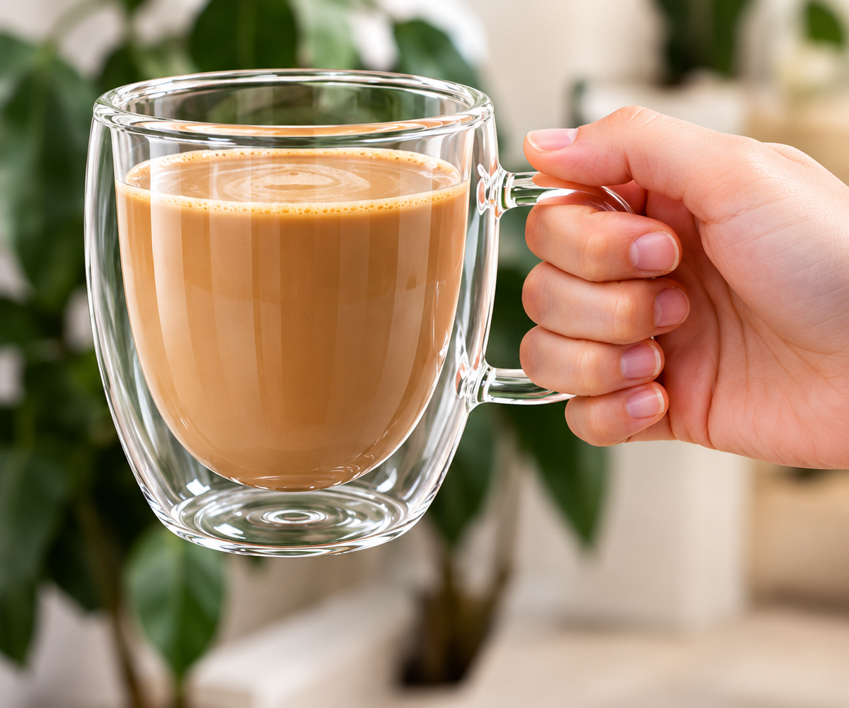 Taza espresso de vidrio de doble pared 100 ml