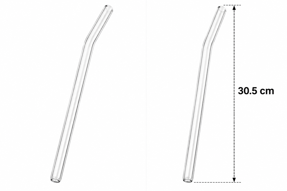 Medidas: Sorbete de vidrio reutilizable 30.5 cm
