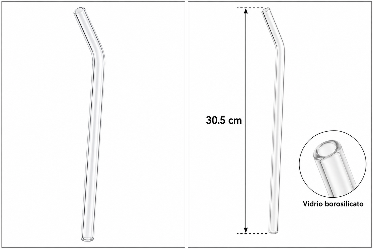 Sorbete de vidrio reutilizable 30.5 cm
