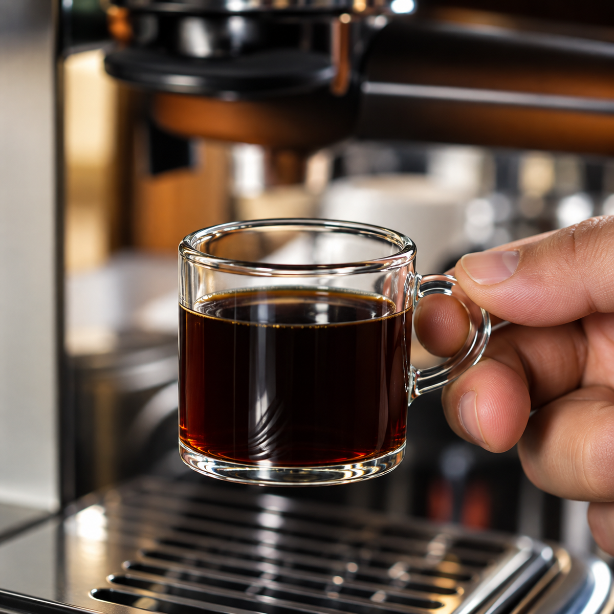 Set de 6 tazas de vidrio para espresso 90 ml