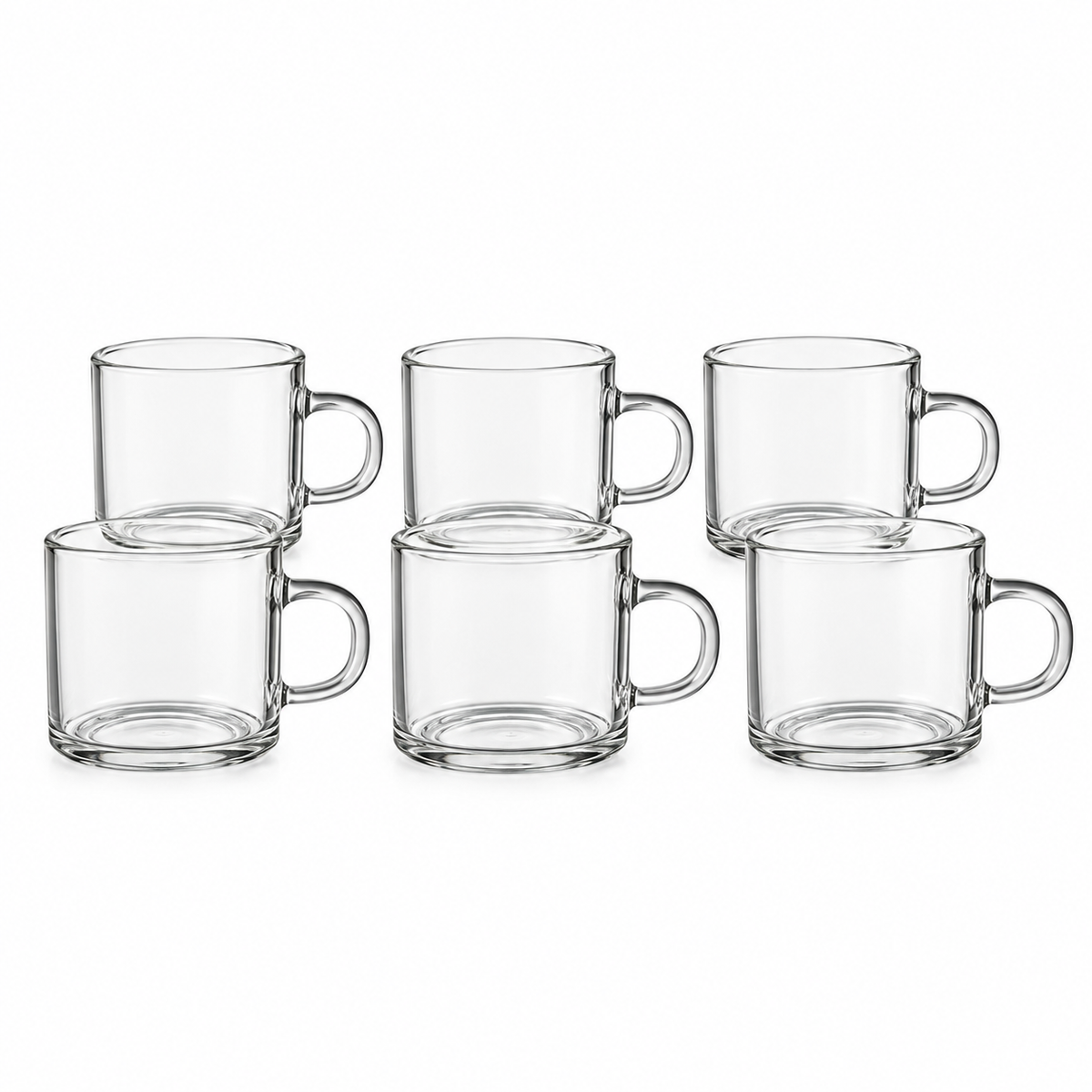 Set de 6 tazas de vidrio para espresso 90 ml