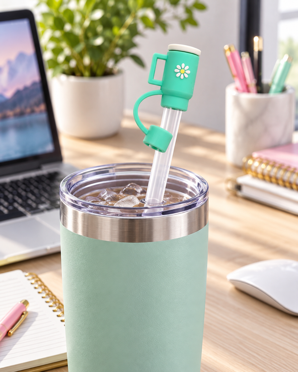 Tapa decorativa para sorbete con diseño de mini taza