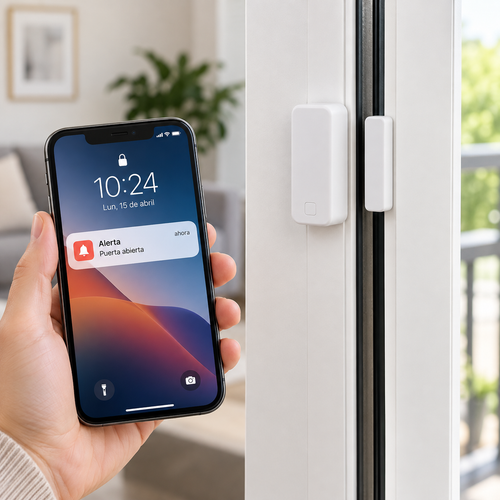 Alarma inteligente con sensor para puertas y ventanas